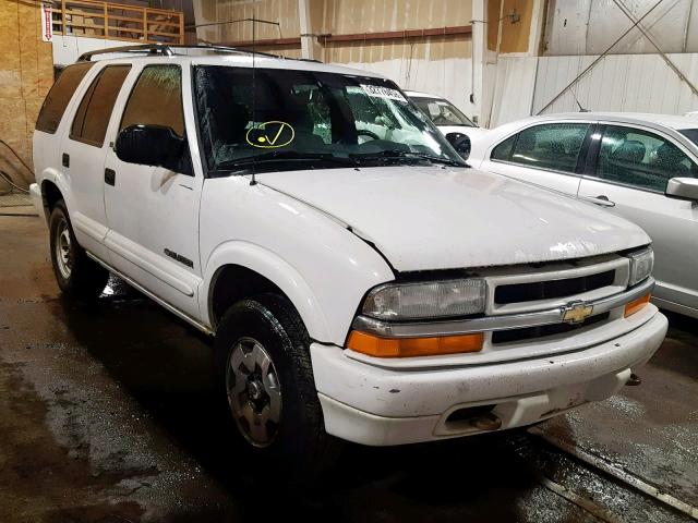 1GNDT13W52K113276 - 2002 CHEVROLET BLAZER WHITE photo 1