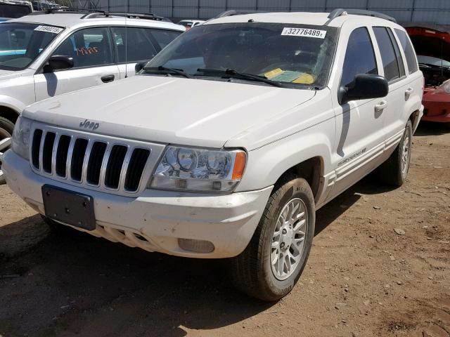 1J8GW58N02C283150 - 2002 JEEP GRAND CHER WHITE photo 2