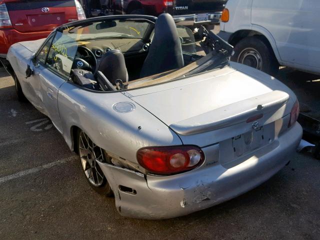 JM1NB353940402173 - 2004 MAZDA MX-5 MIATA SILVER photo 3