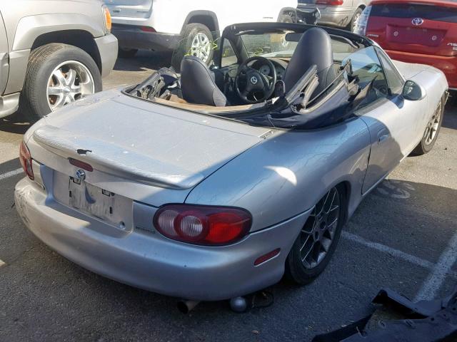 JM1NB353940402173 - 2004 MAZDA MX-5 MIATA SILVER photo 4