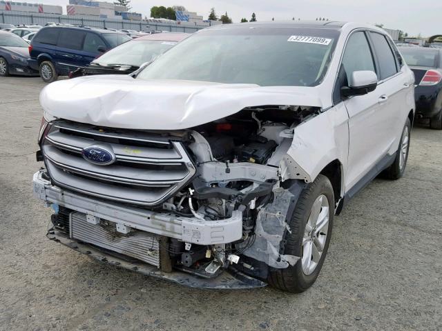 2FMPK3J93GBB82837 - 2016 FORD EDGE SEL WHITE photo 2