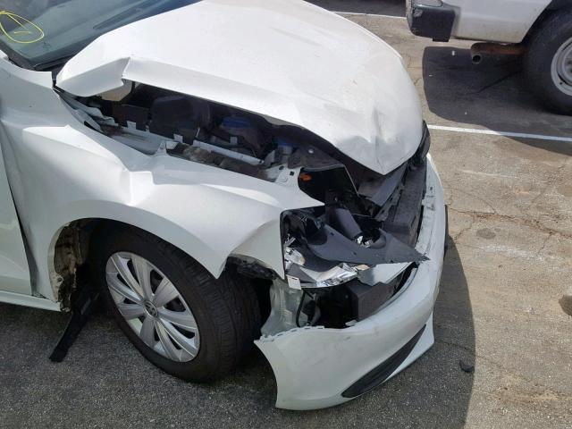 3VW2K7AJ4EM312360 - 2014 VOLKSWAGEN JETTA BASE WHITE photo 9