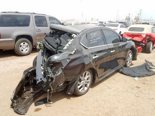 3N1AB7AP6DL779175 - 2013 NISSAN SENTRA S BLACK photo 4