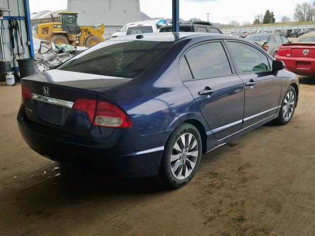 2HGFA16929H515773 - 2009 HONDA CIVIC EXL BLUE photo 4