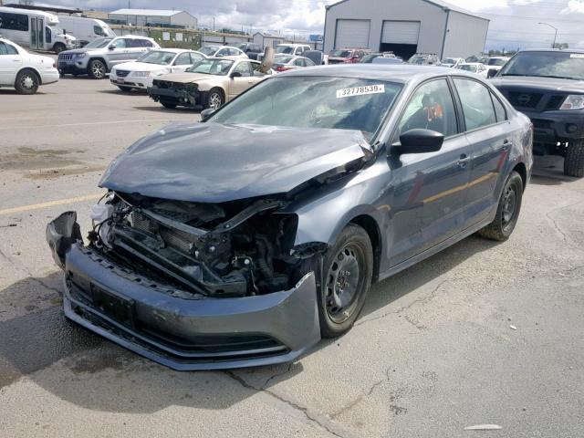 3VWLA7AJ4FM274282 - 2015 VOLKSWAGEN JETTA TDI GRAY photo 2