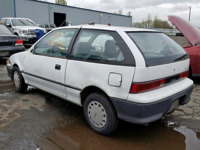 2C1MR2469P6750917 - 1993 GEO METRO WHITE photo 3