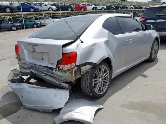 JTKJF5C7XD3045162 - 2013 TOYOTA SCION TC SILVER photo 4