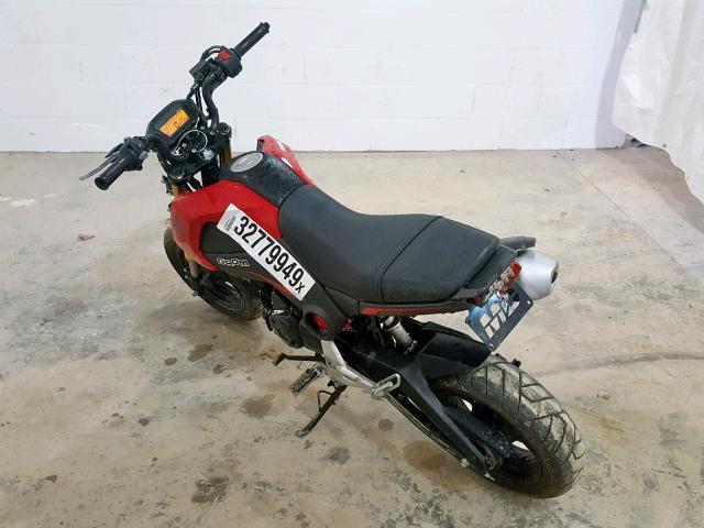 MLHJC6112F5110160 - 2015 HONDA GROM 125 RED photo 3