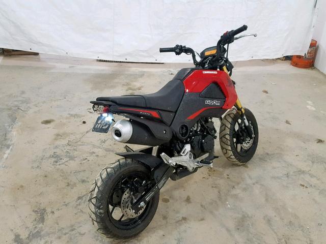 MLHJC6112F5110160 - 2015 HONDA GROM 125 RED photo 4