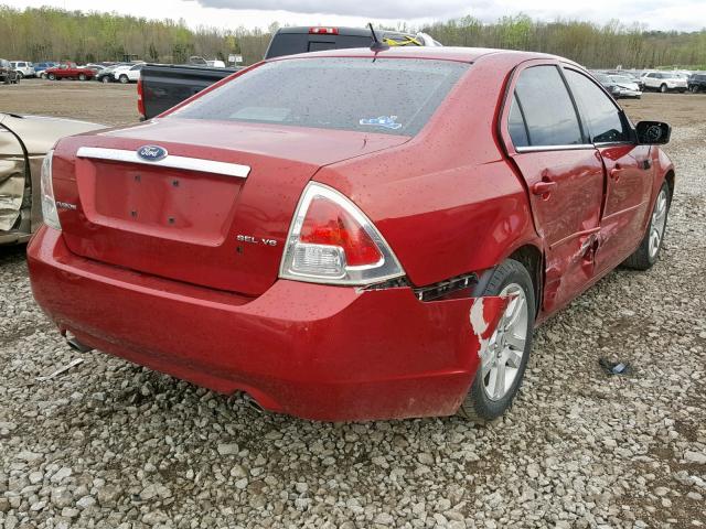 3FAHP08167R275674 - 2007 FORD FUSION SEL RED photo 4