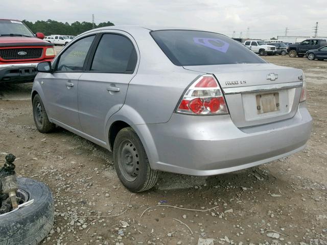 KL1TD56698B193671 - 2008 CHEVROLET AVEO BASE Gümüş foto 3