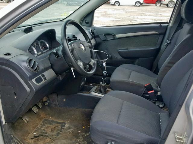 KL1TD56698B193671 - 2008 CHEVROLET AVEO BASE Gümüş foto 5