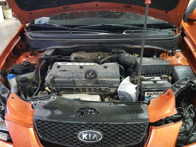 KNADE163386304858 - 2008 KIA RIO 5 SX ORANGE photo 7