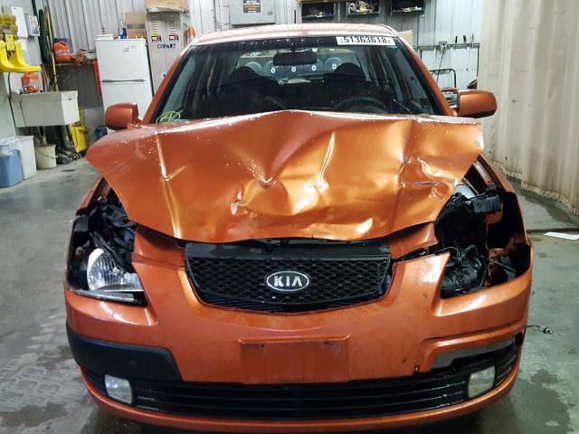 KNADE163386304858 - 2008 KIA RIO 5 SX ORANGE photo 9