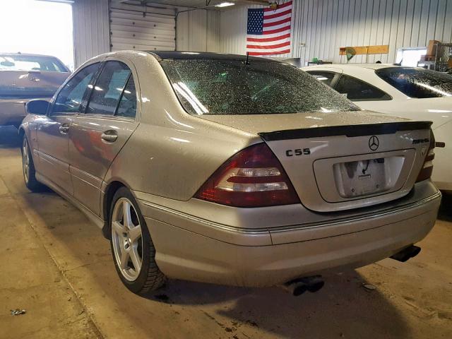 WDBRF76J05F637813 - 2005 MERCEDES-BENZ C 55 AMG SILVER photo 3