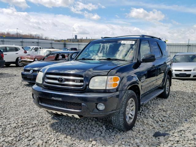 5TDBT48A54S211816 - 2004 TOYOTA SEQUOIA LI BLACK photo 2