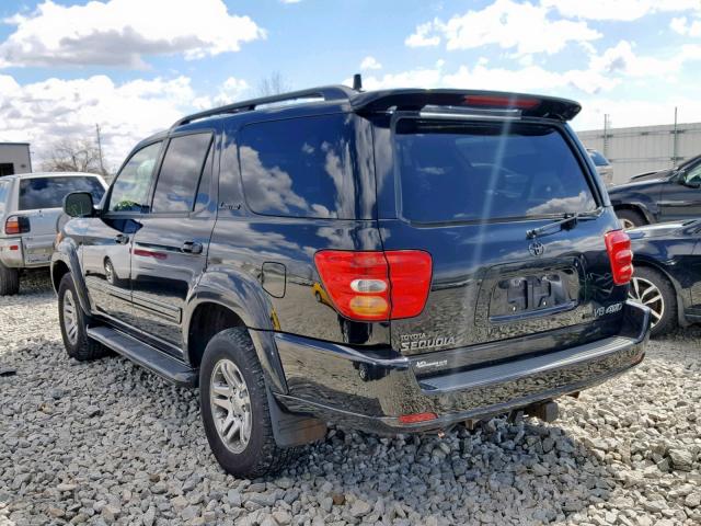 5TDBT48A54S211816 - 2004 TOYOTA SEQUOIA LI BLACK photo 3