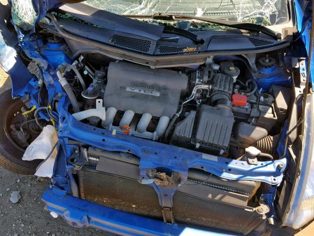 JHMGD37428S026806 - 2008 HONDA FIT BLUE photo 7