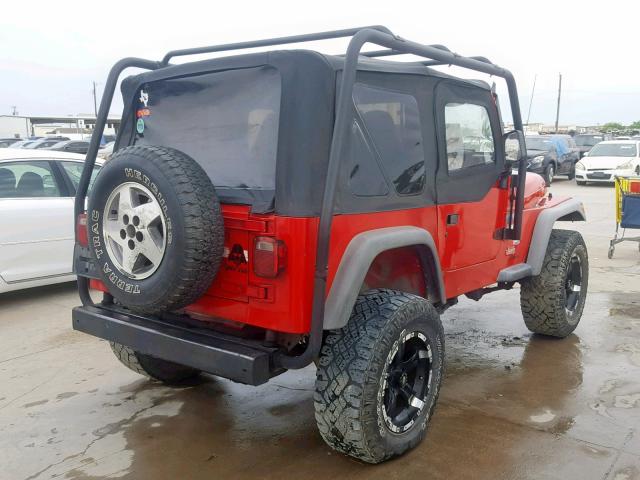 1J4FY29P6VP470167 - 1997 JEEP WRANGLER / RED photo 4