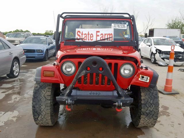 1J4FY29P6VP470167 - 1997 JEEP WRANGLER / RED photo 9