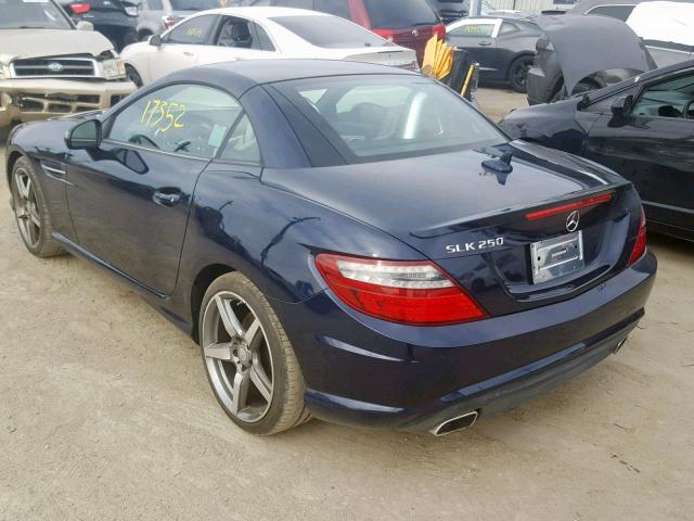 WDDPK4HA8FF105958 - 2015 MERCEDES-BENZ SLK 250 BLUE photo 3