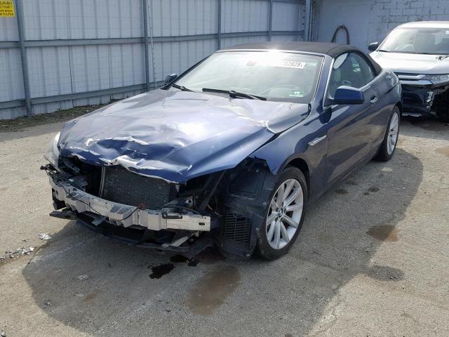 WBALW7C58CC618596 - 2012 BMW 640 I BLUE photo 2