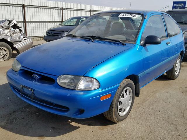 KNJLT05H3V6225761 - 1997 FORD ASPIRE BLUE photo 2