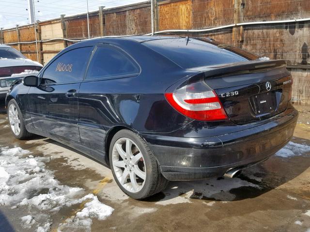 WDBRN40J35A654404 - 2005 MERCEDES-BENZ C 230K SPO BLACK photo 3