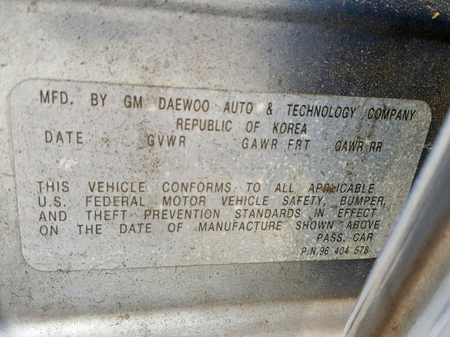 KL1TD56686B545104 - 2006 CHEVROLET AVEO BASE Mavi foto 10