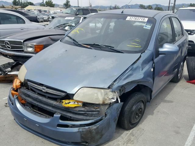 KL1TD56686B545104 - 2006 CHEVROLET AVEO BASE Mavi foto 2