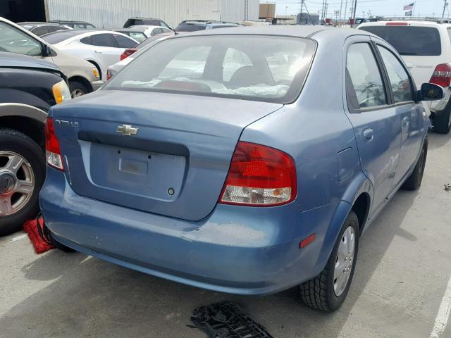 KL1TD56686B545104 - 2006 CHEVROLET AVEO BASE Mavi foto 4