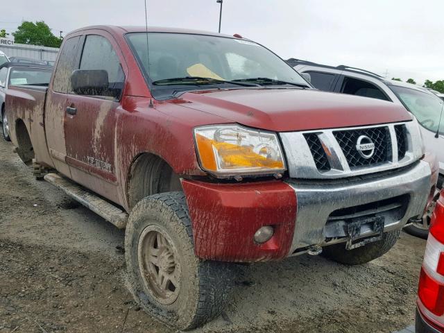 1N6AA0CCXEN502870 - 2014 NISSAN TITAN S RED photo 1