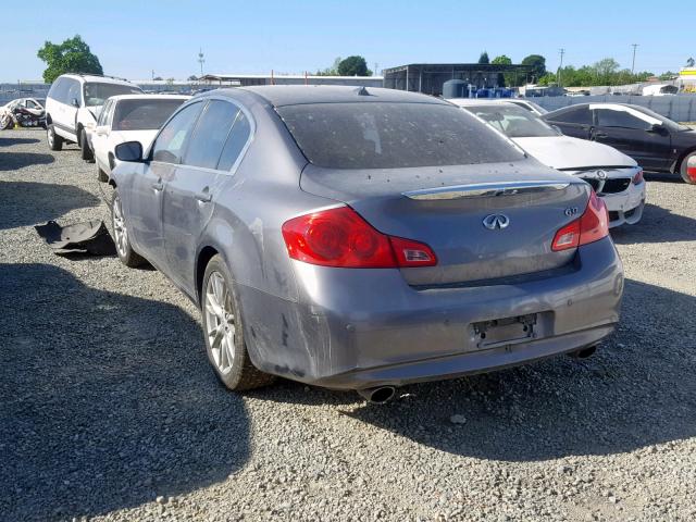 JN1CV6AP2CM936067 - 2012 INFINITI G37 BASE GRAY photo 3