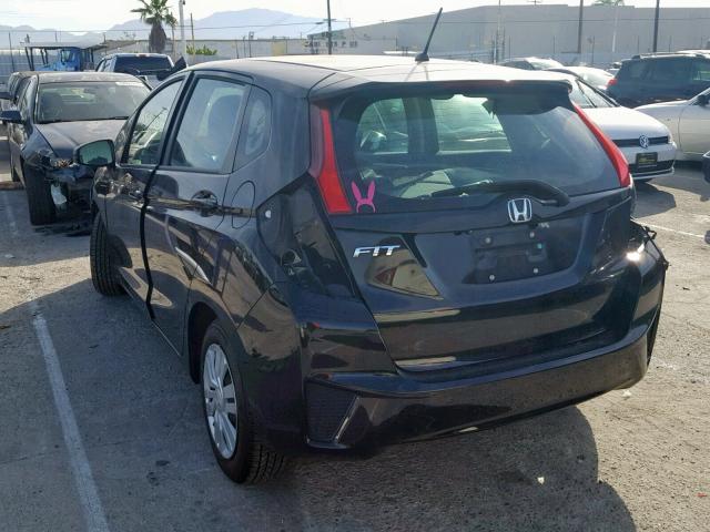 3HGGK5H54FM758873 - 2015 HONDA FIT LX BLACK photo 3