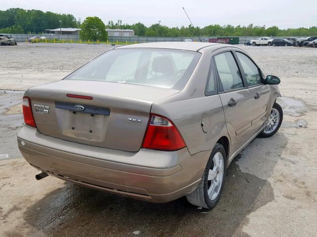 1FAFP34N05W248529 - 2005 FORD FOCUS ZX4 TAN photo 4