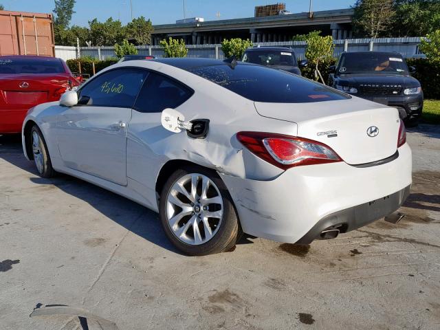 KMHHT6KD5DU088633 - 2013 HYUNDAI GENESIS CO WHITE photo 3