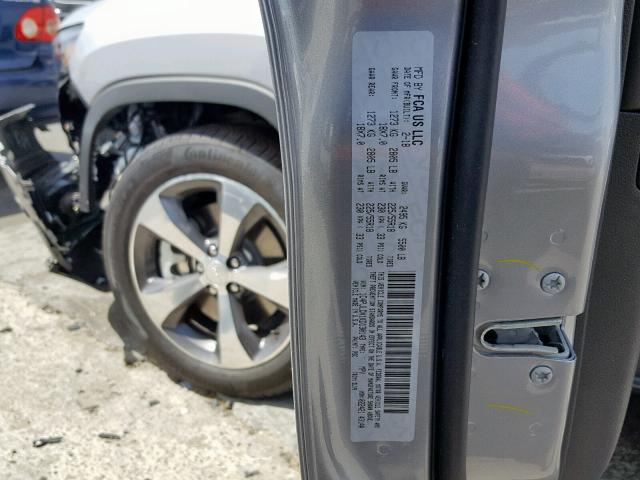 1C4PJLDX1KD130143 - 2019 JEEP CHEROKEE L SILVER photo 10