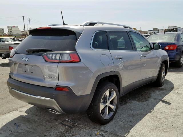 1C4PJLDX1KD130143 - 2019 JEEP CHEROKEE L SILVER photo 4