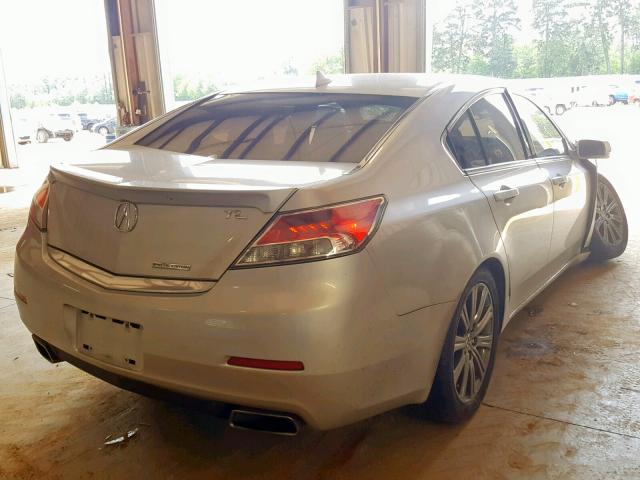 19UUA8F39EA004419 - 2014 ACURA TL SE SILVER photo 4