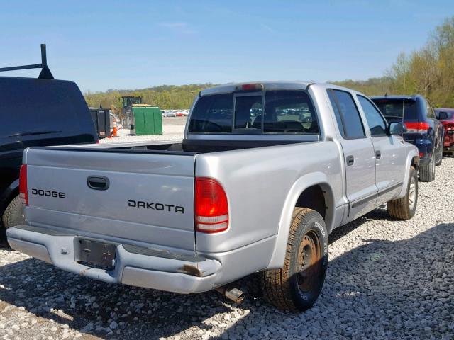 1D7HL38X93S164052 - 2003 DODGE DAKOTA QUA SILVER photo 4