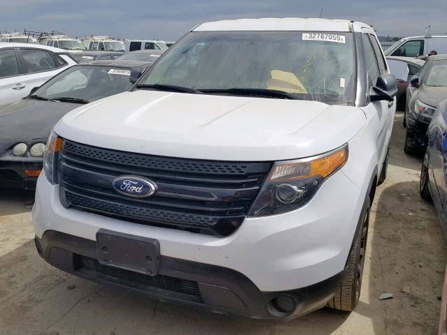 1FM5K8AR9EGB79984 - 2014 FORD EXPLORER P WHITE photo 2