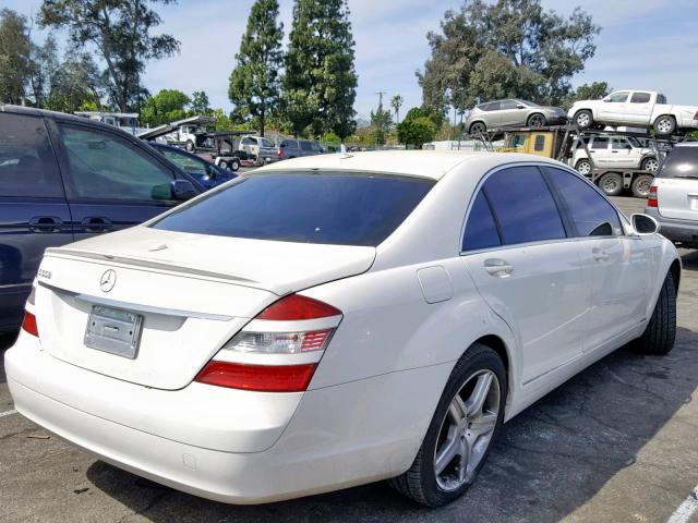 WDDNG71X87A053609 - 2007 MERCEDES-BENZ S 550 WHITE photo 4