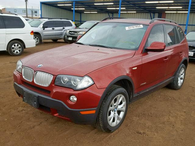 WBXPC9C41AWJ34946 - 2010 BMW X3 XDRIVE3 RED photo 2