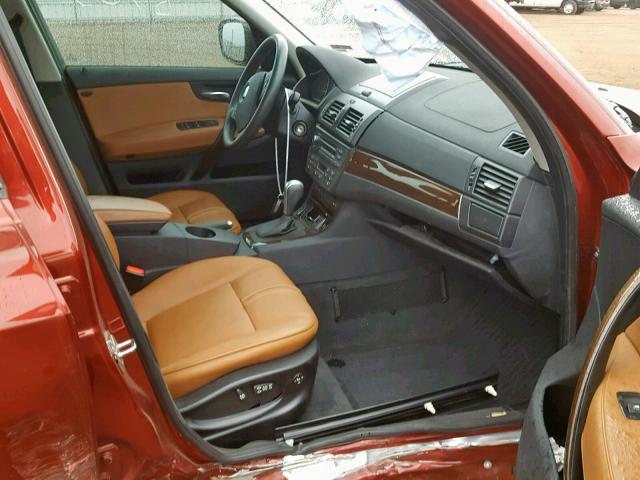 WBXPC9C41AWJ34946 - 2010 BMW X3 XDRIVE3 RED photo 5