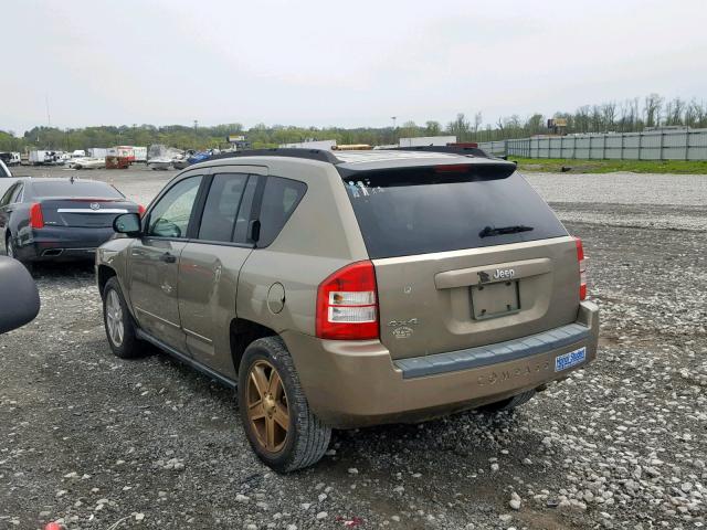 1J8FF47W38D663294 - 2008 JEEP COMPASS SP GREEN photo 3