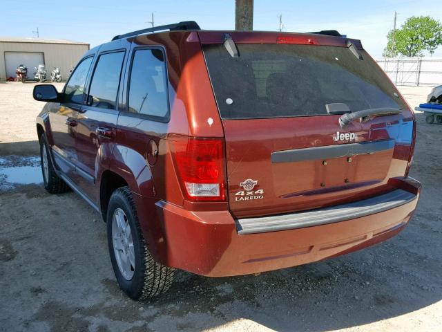 1J8GR48K37C569203 - 2007 JEEP GRAND CHER RED photo 3