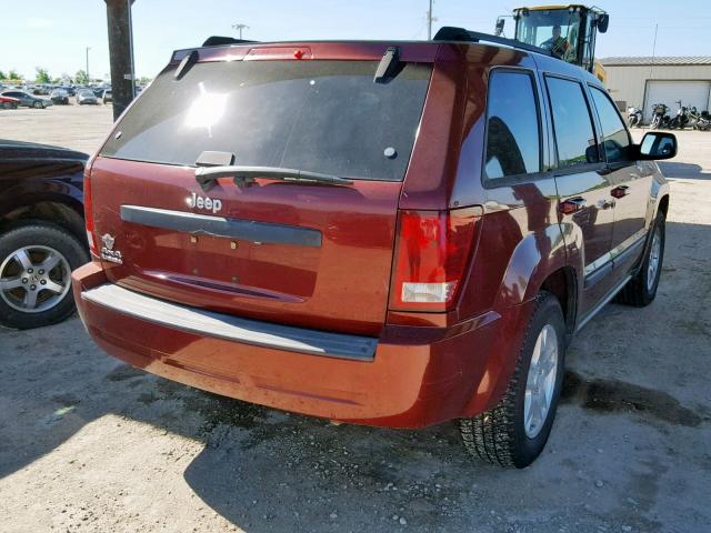 1J8GR48K37C569203 - 2007 JEEP GRAND CHER RED photo 4