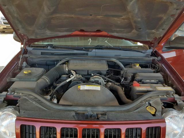 1J8GR48K37C569203 - 2007 JEEP GRAND CHER RED photo 7