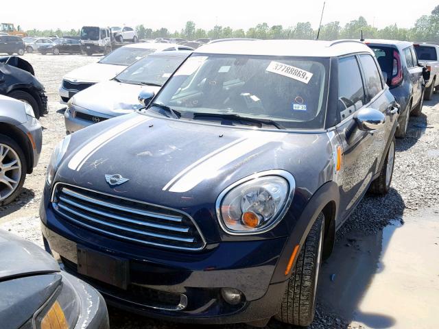 WMWZB3C59BWM00243 - 2011 MINI COOPER COU BLUE photo 2