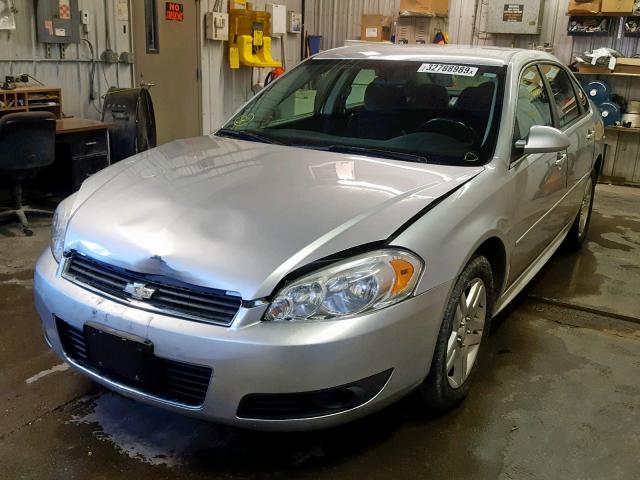 2G1WB5EK6A1255553 - 2010 CHEVROLET IMPALA LT SILVER photo 2